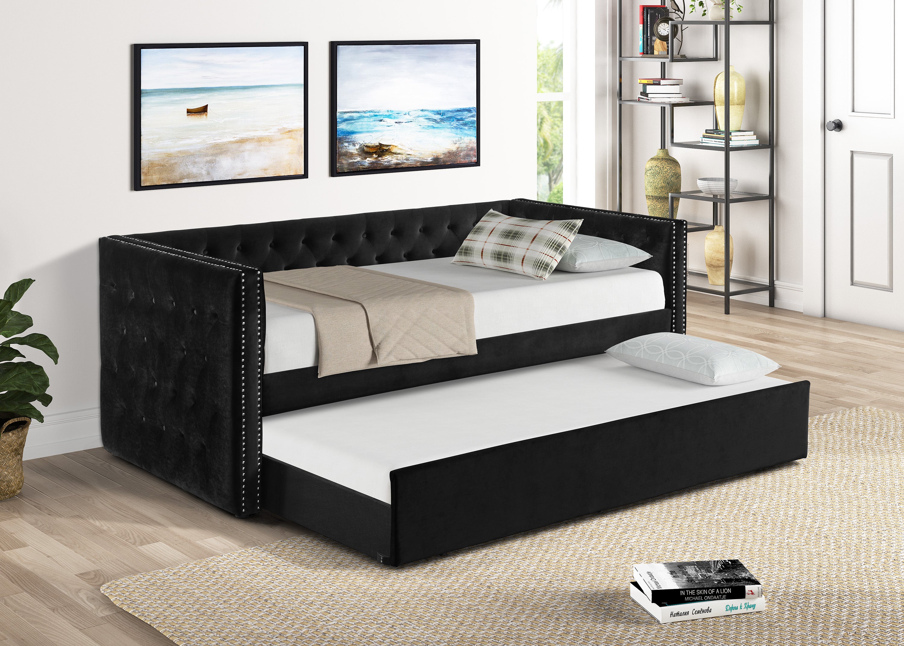 5335BK-SET TRINA BLACK DAYBED