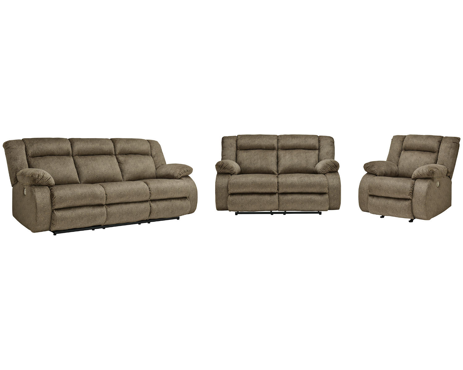 Burkner Power Reclining Sofa and Loveseat with Power Recliner