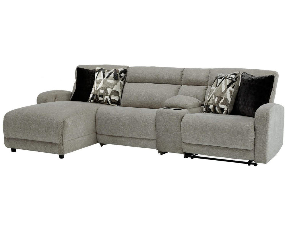 Colleyville - Seccional reclinable eléctrico de 4 piezas con chaise longue
