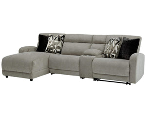 Colleyville - Seccional reclinable eléctrico de 4 piezas con chaise longue