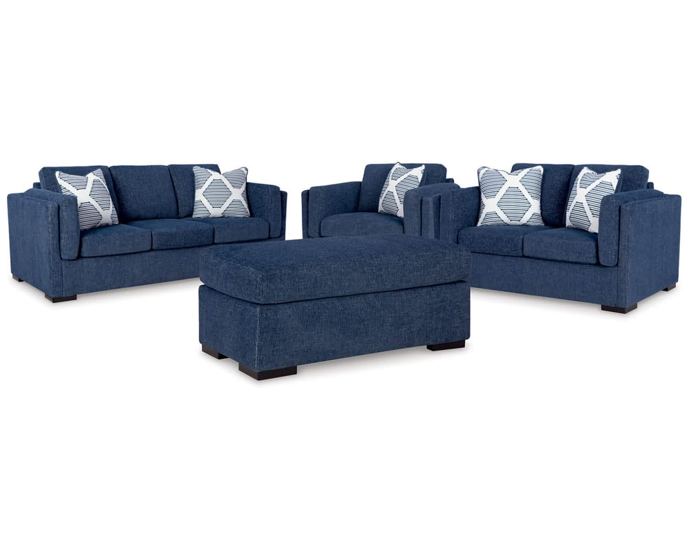 Sofá Evansley, loveseat, sillón extragrande y otomana