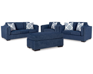 Sofá Evansley, loveseat, sillón extragrande y otomana