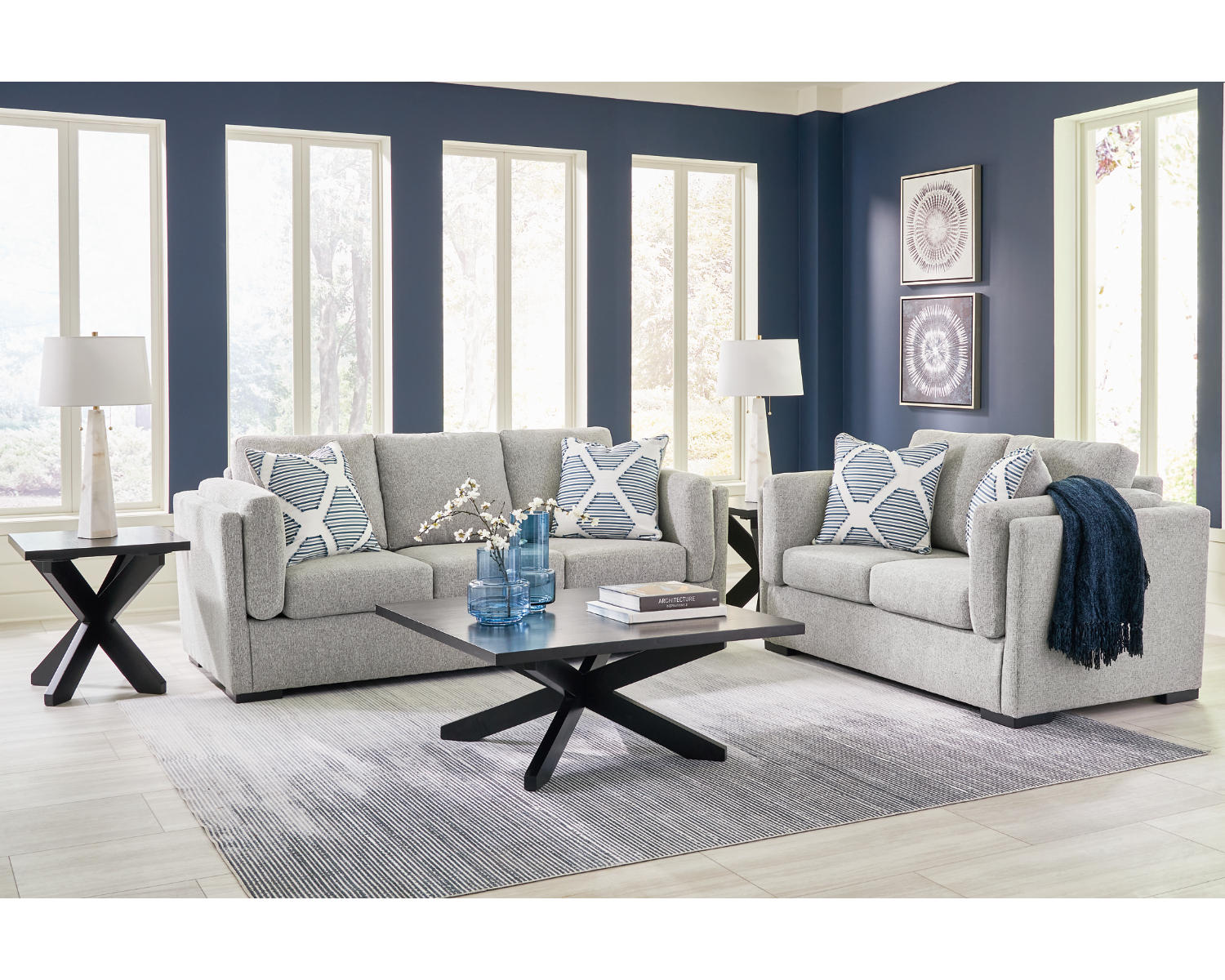 Evansley Sofa and Loveseat