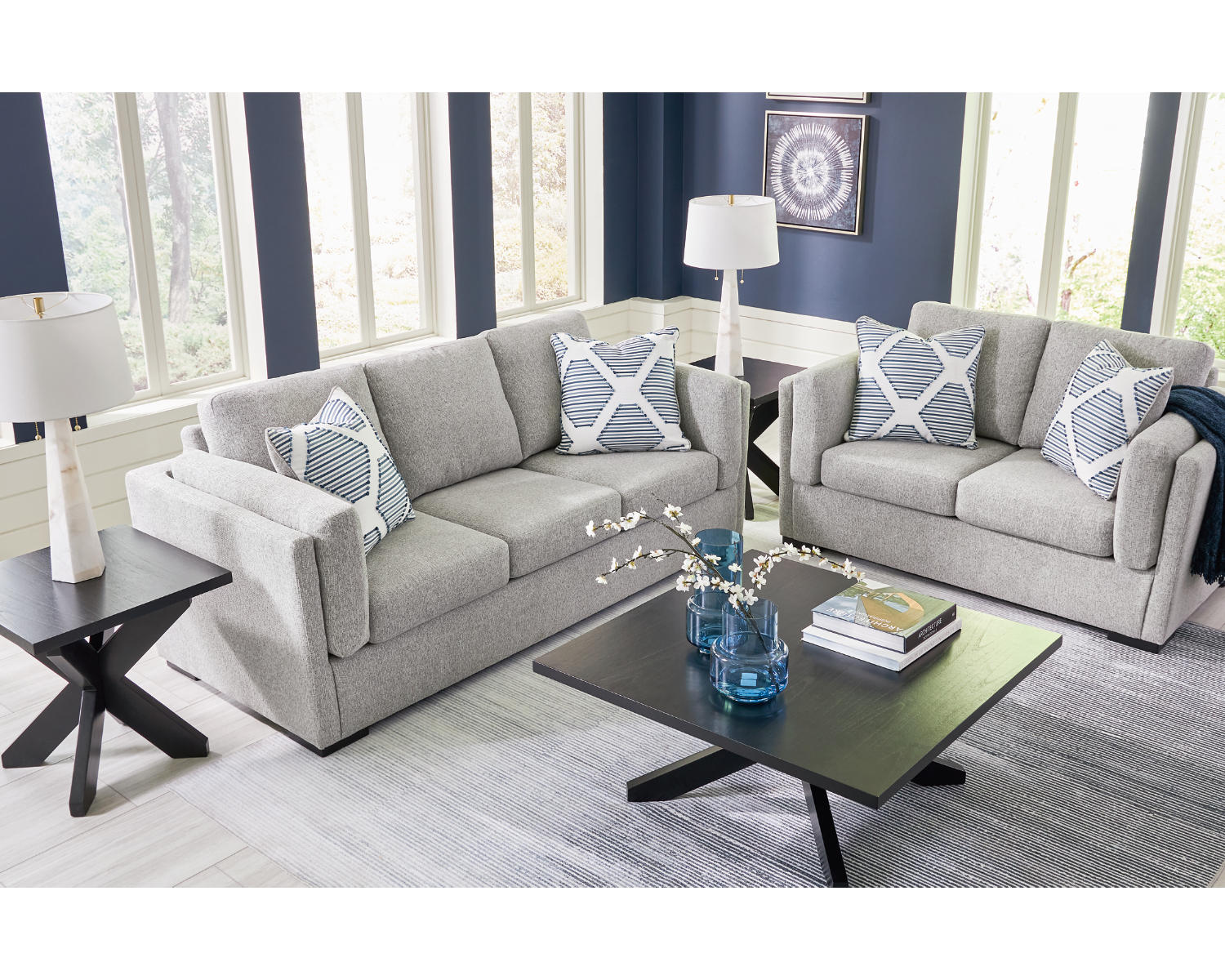 Evansley Sofa and Loveseat