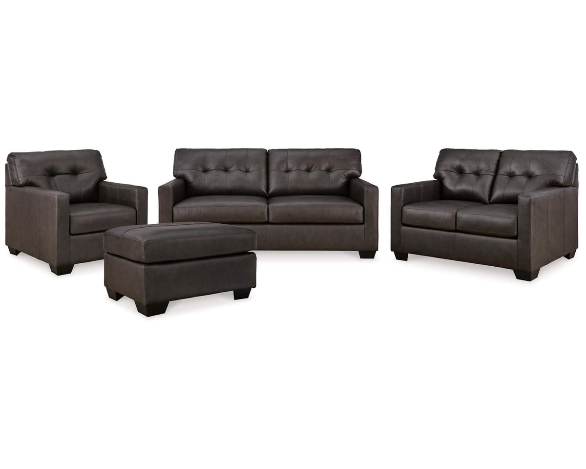 Sofá, loveseat, sillón extragrande y otomana Belziani
