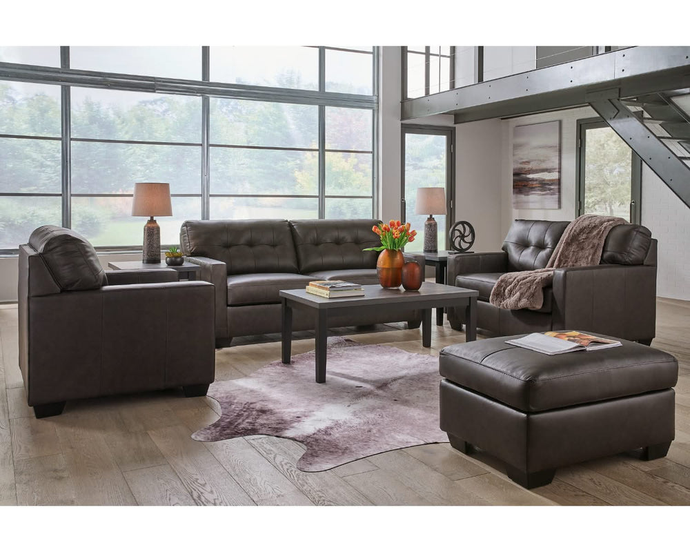 Sofá, loveseat, sillón extragrande y otomana Belziani
