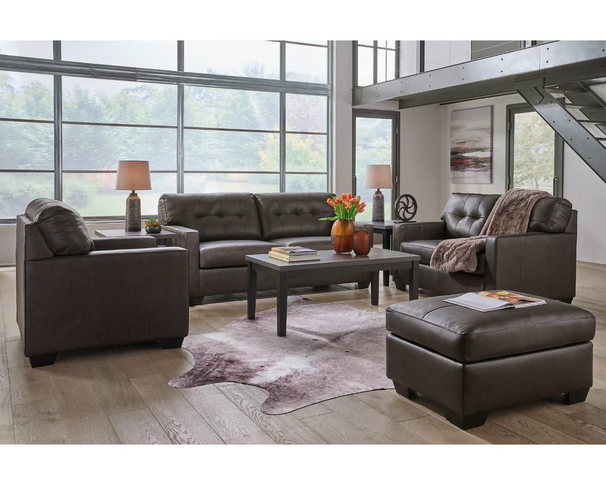 Sofá, loveseat, sillón extragrande y otomana Belziani