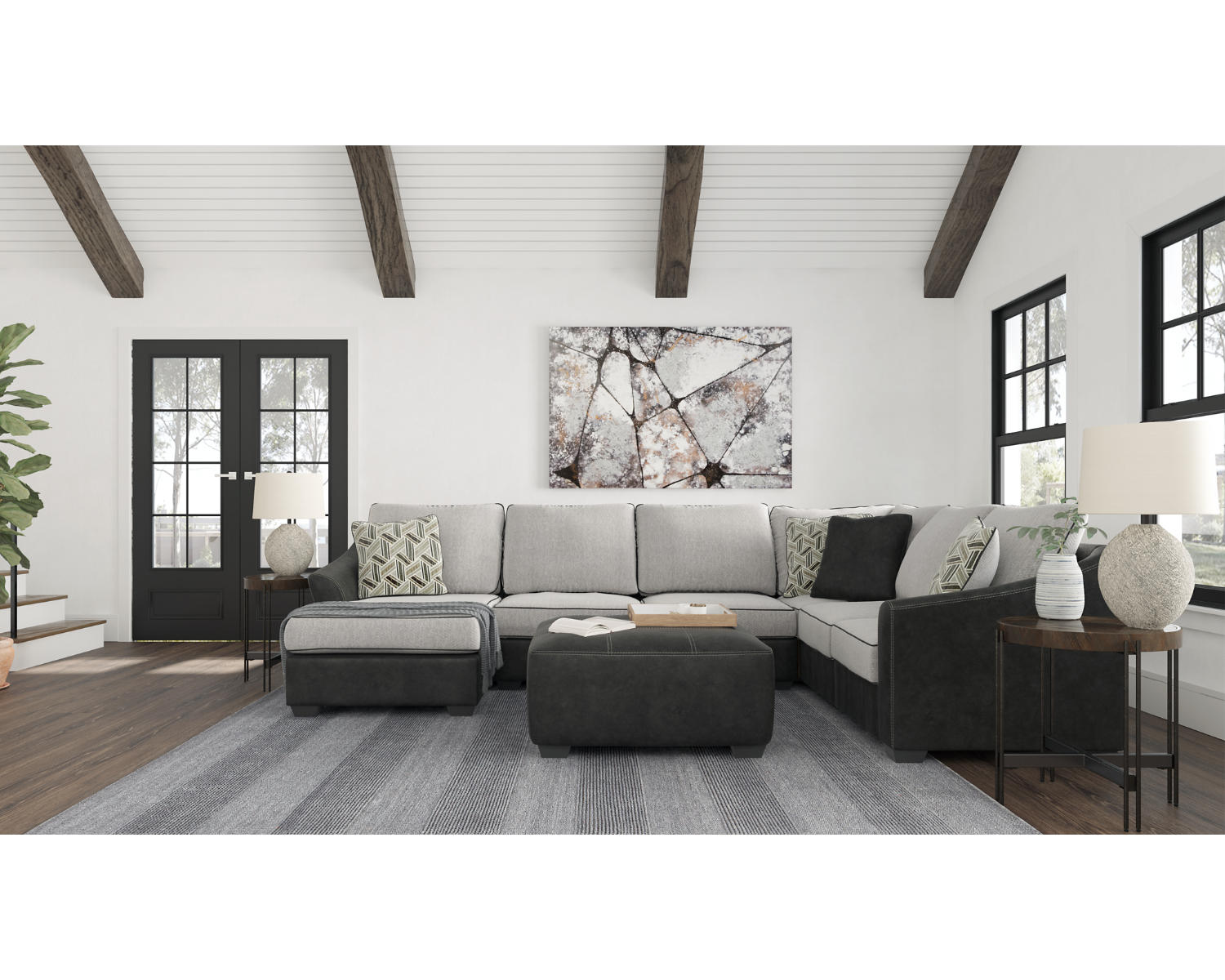 Bilgray 3-Piece Sectional with Ottoman