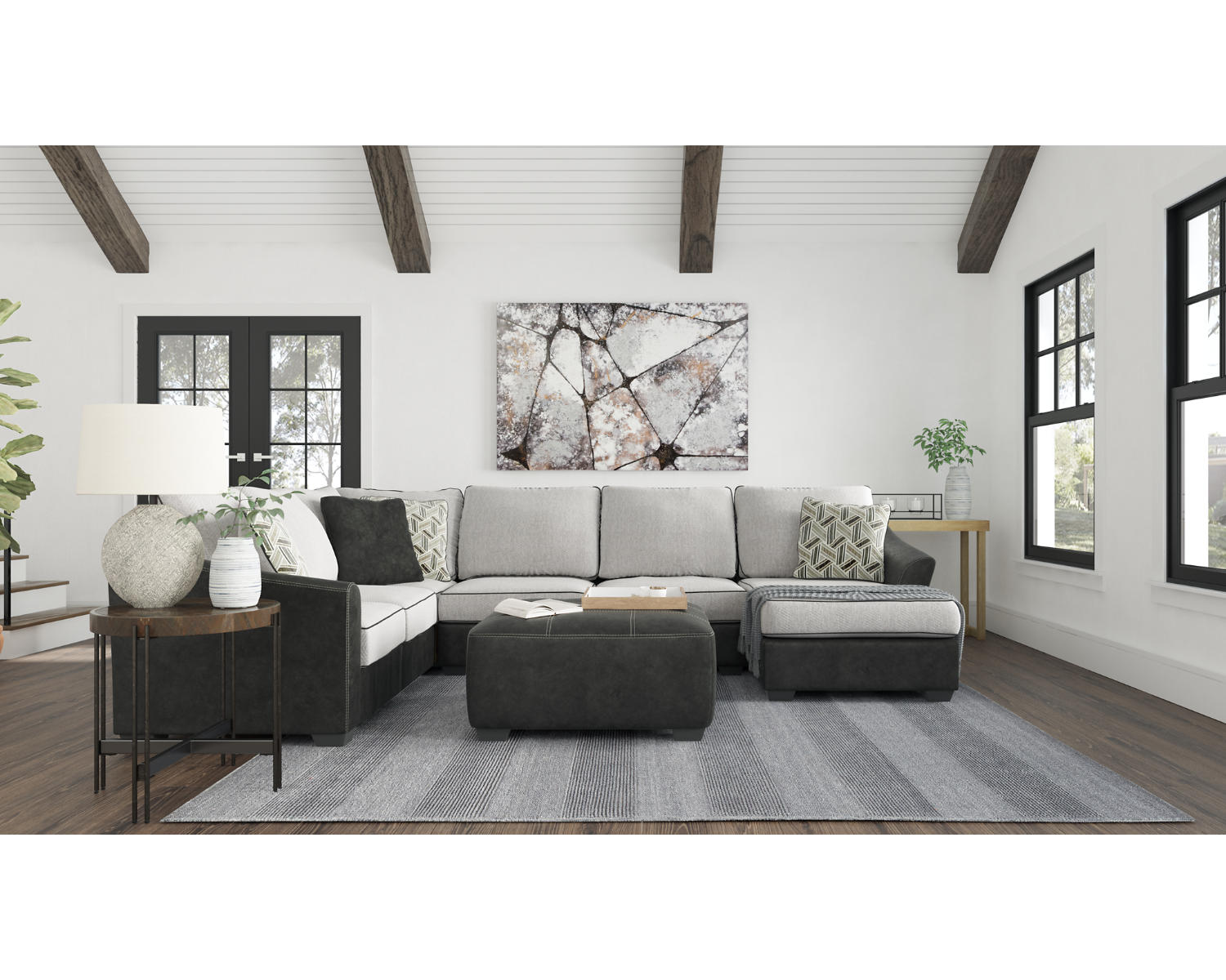 Bilgray 3-Piece Sectional with Ottoman