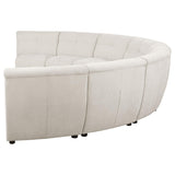 Sofá modular seccional tapizado Charlotte de 8 piezas color marfil