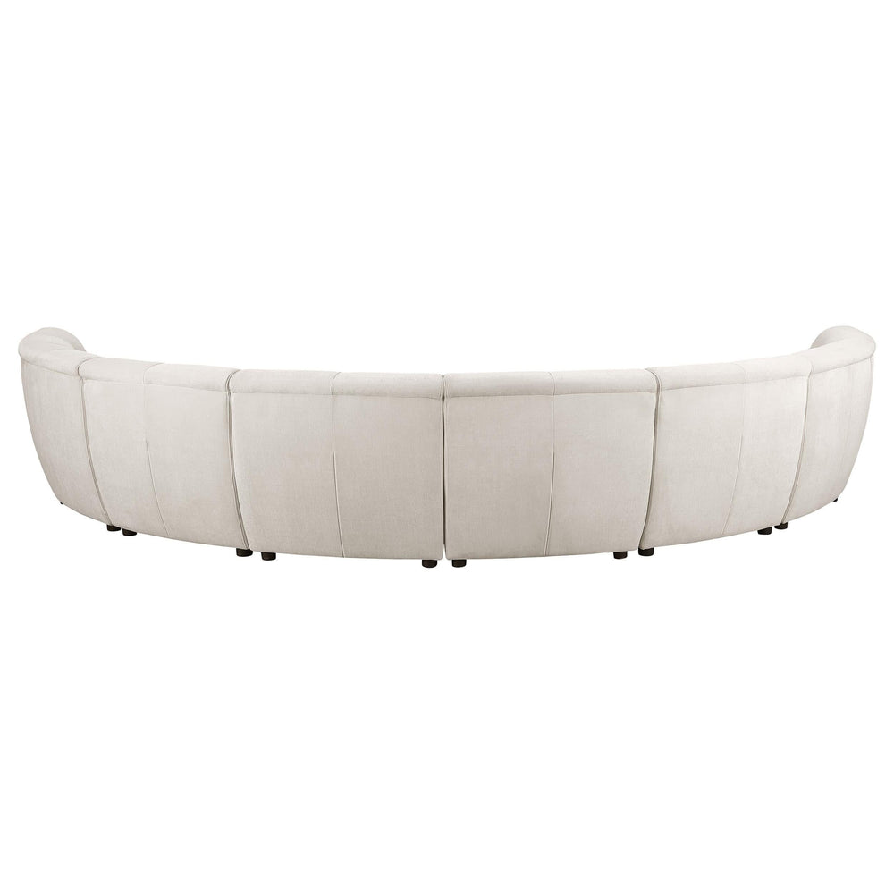 Sofá modular seccional tapizado Charlotte de 8 piezas color marfil