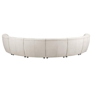 Sofá modular seccional tapizado Charlotte de 8 piezas color marfil