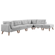 Churchill 6-piece Upholstered Modular Sectional Sofa Grey