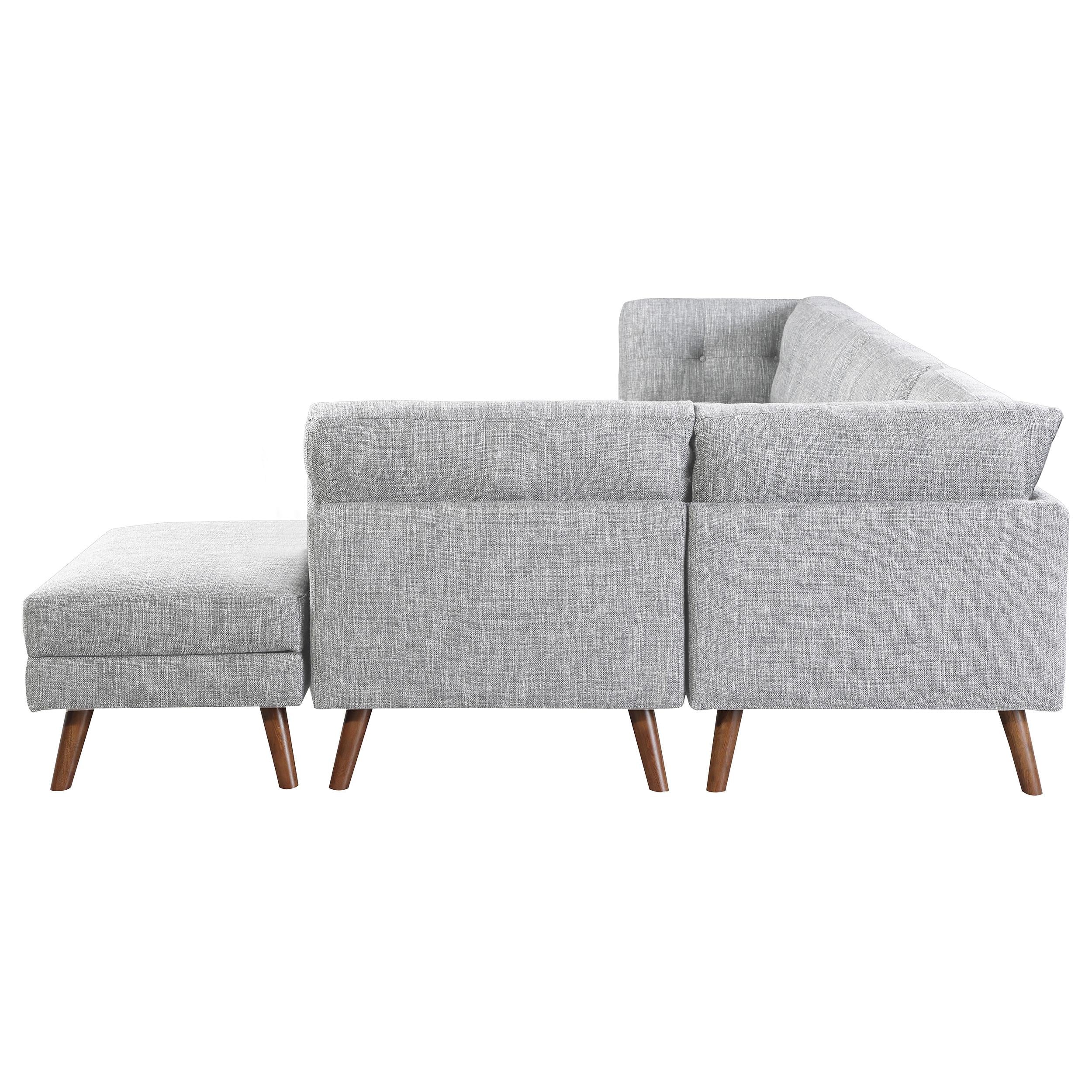 Churchill 6-piece Upholstered Modular Sectional Sofa Grey