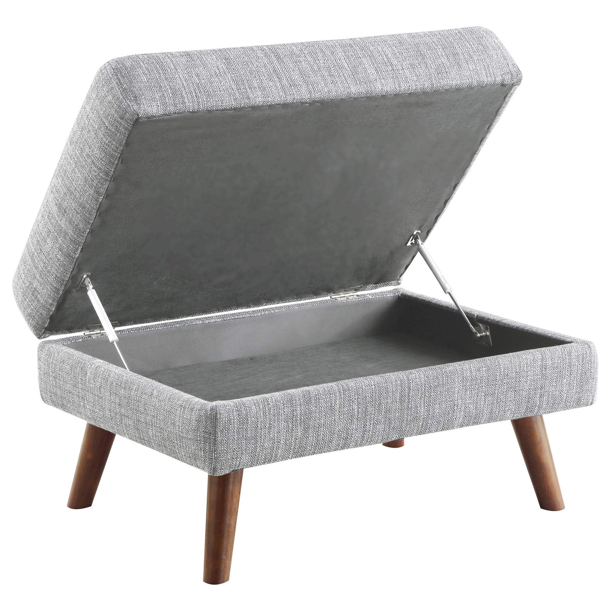 Otomana rectangular tapizada Churchill gris