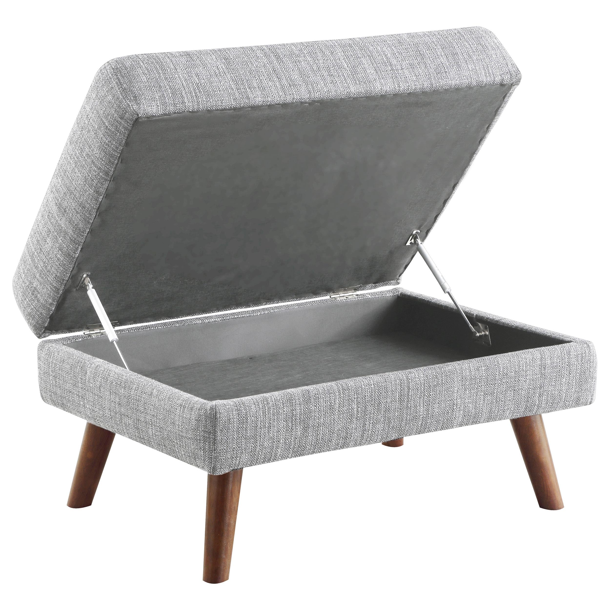 Churchill Rectangular Upholstered Ottoman Grey