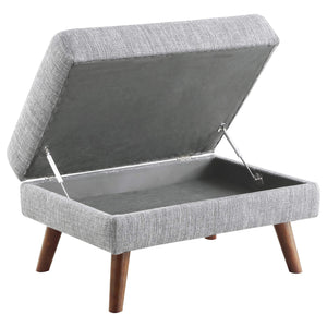 Otomana rectangular tapizada Churchill gris