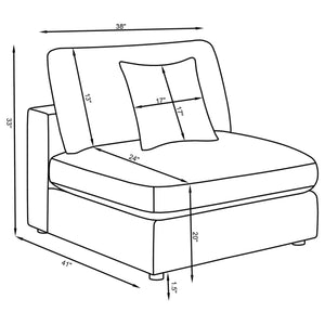 Serene 6-piece Upholstered Modular Sectional Sofa Beige