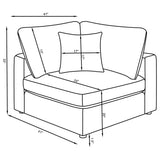 Serene 6-piece Upholstered Modular Sectional Sofa Beige