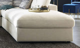 Otomana cuadrada tapizada Serene Beige
