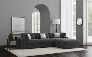 Serene 4-piece Upholstered Modular Sectional Sofa Charcoal