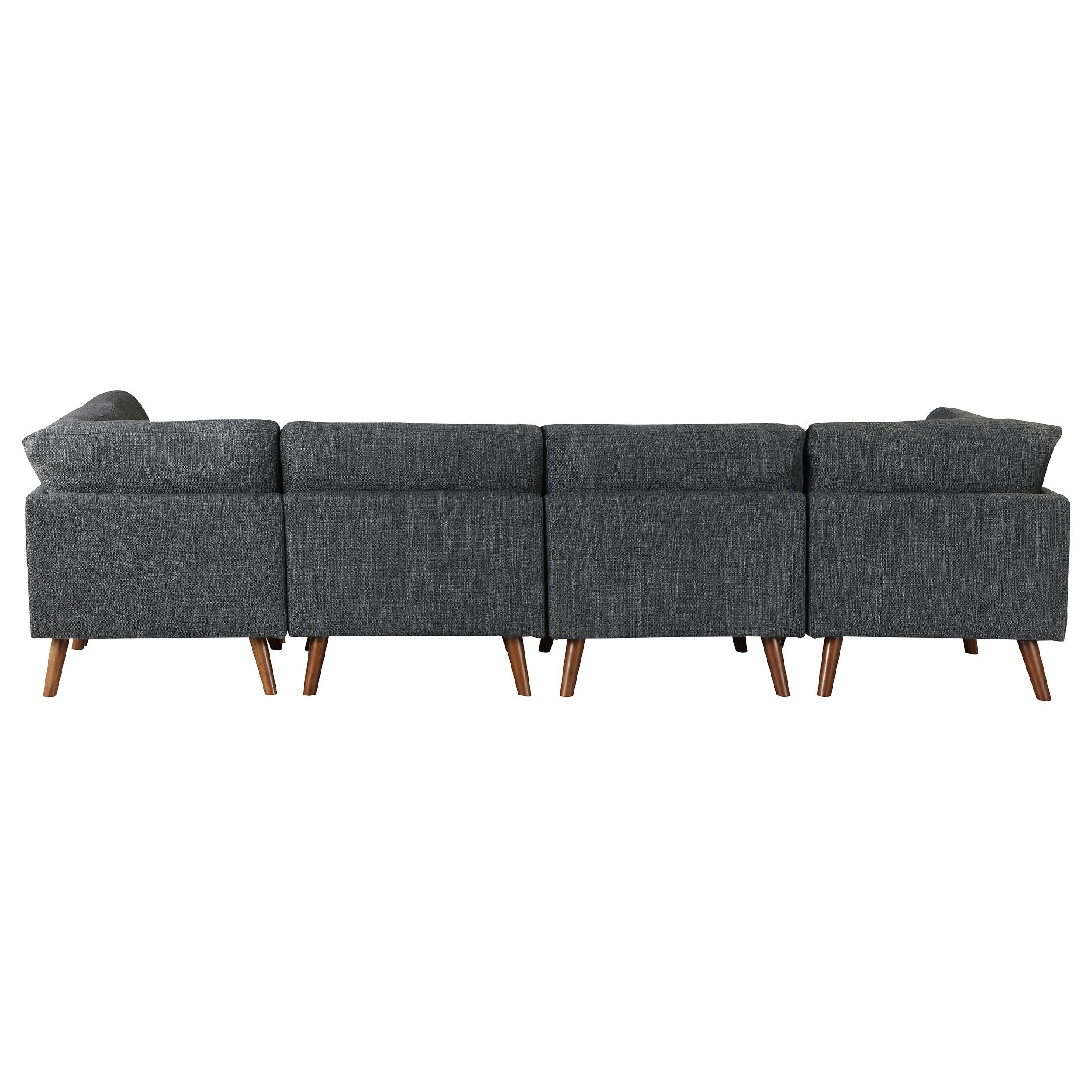 Churchill 6-piece Upholstered Modular Sectional Dark Grey