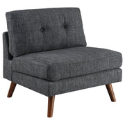 Churchill Upholstered Tufted Armless Chair Dark Grey