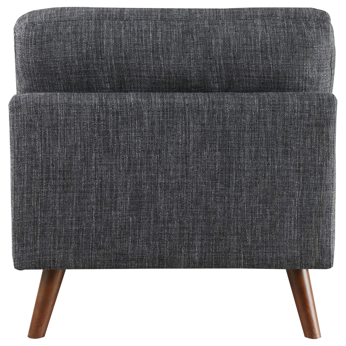 Silla Churchill tapizada sin brazos con capitoné, gris oscuro