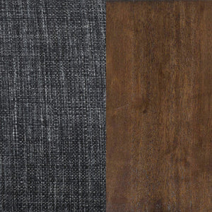Silla Churchill tapizada sin brazos con capitoné, gris oscuro