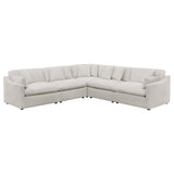 Hobson 5-piece Upholstered Modular Sectional Sofa Ivory