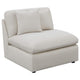 Silla Hobson tapizada sin brazos color marfil