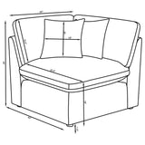 Hobson Upholstered Corner Ivory