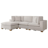 Sofá modular seccional tapizado Lakeview de 5 piezas color marfil