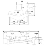 Lakeview 5-piece Upholstered Modular Sectional Chocolate