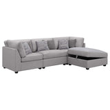 Sofá modular seccional tapizado Cambria de 4 piezas, color gris