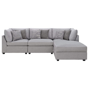 Sofá modular seccional tapizado Cambria de 4 piezas, color gris