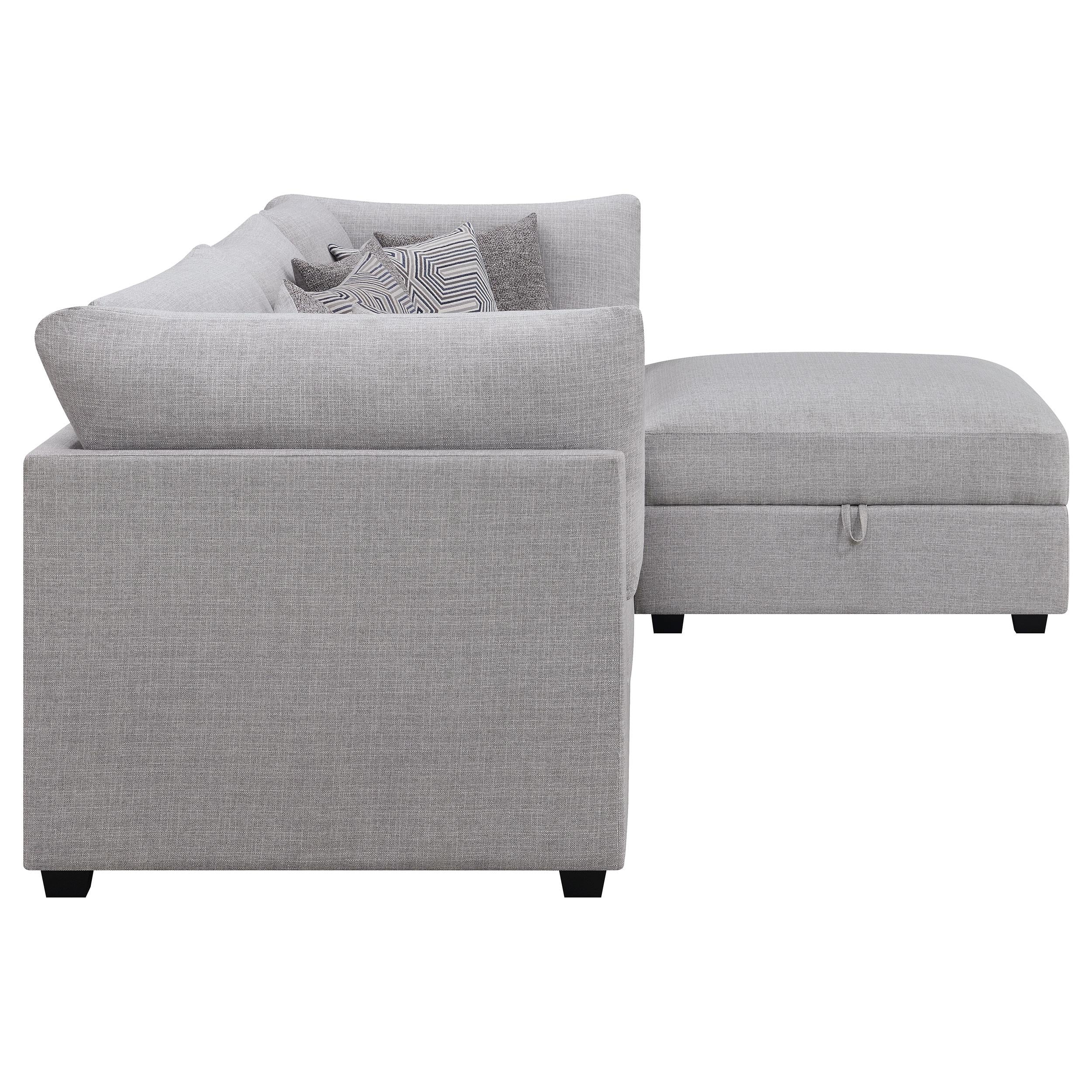 Cambria 4-piece Upholstered Modular Sectional Sofa Grey