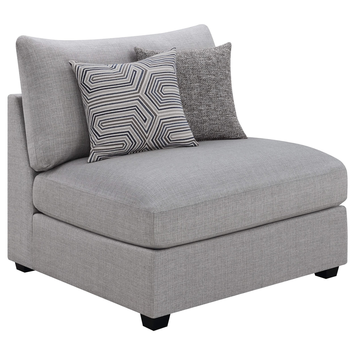 Sofá modular seccional tapizado Cambria de 4 piezas, color gris