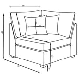 Cambria Upholstered Corner Grey