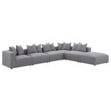 Seccional modular tapizado Jennifer de 6 piezas en gris