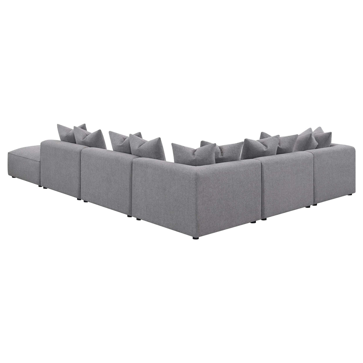 Seccional modular tapizado Jennifer de 6 piezas en gris