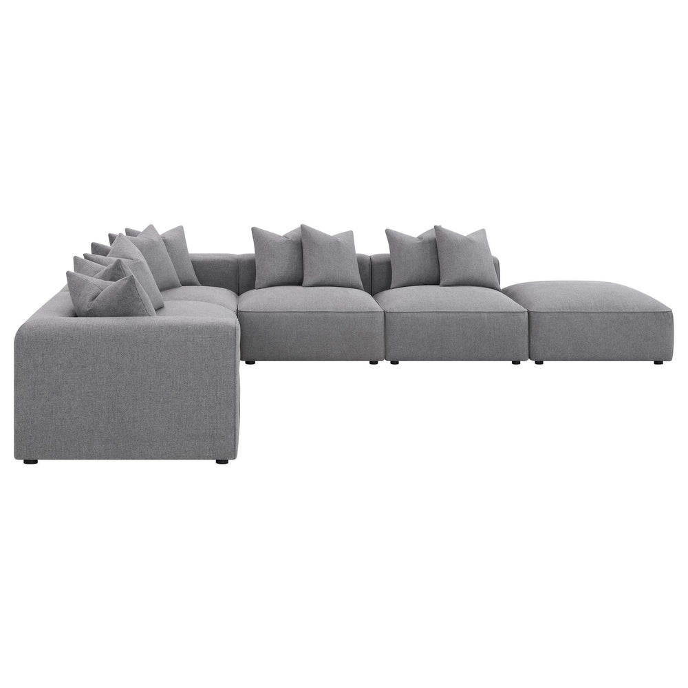 Seccional modular tapizado Jennifer de 6 piezas en gris