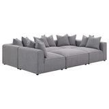 Seccional modular tapizado Jennifer de 6 piezas en gris