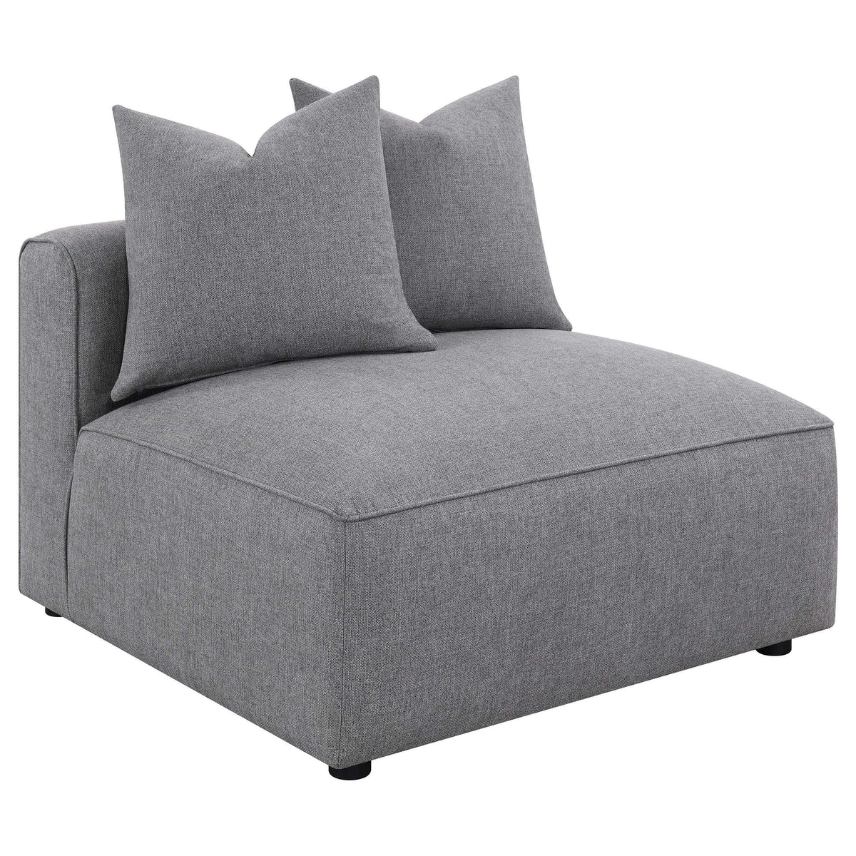 Seccional modular tapizado Jennifer de 6 piezas en gris