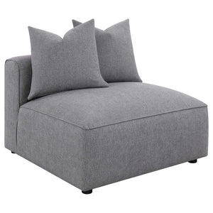 Seccional modular tapizado Jennifer de 6 piezas en gris