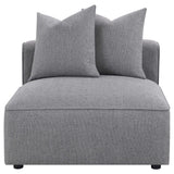Seccional modular tapizado Jennifer de 6 piezas en gris