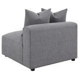 Seccional modular tapizado Jennifer de 6 piezas en gris