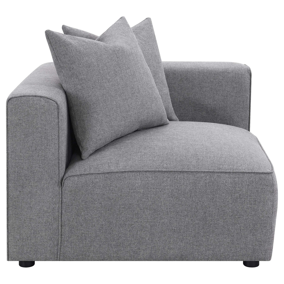 Seccional modular tapizado Jennifer de 6 piezas en gris