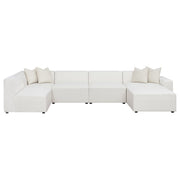 Freddie 6-piece Upholstered Modular Sectional Sofa Pearl