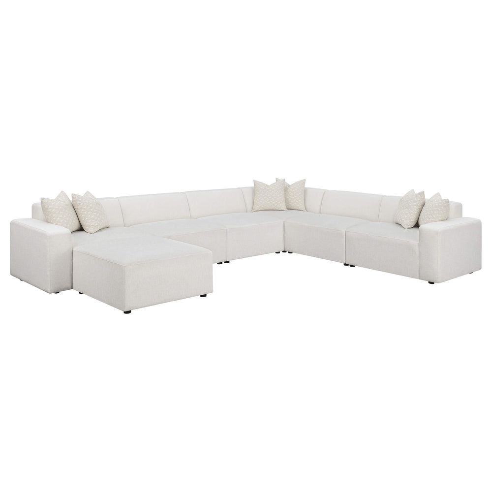 Silla Freddie tapizada con respaldo ajustado y sin brazos, color perla